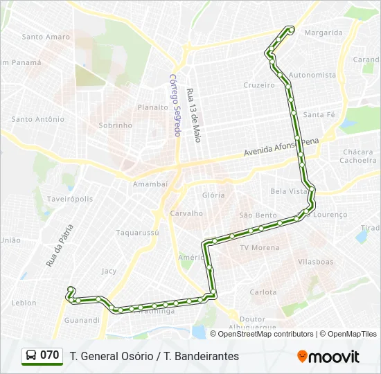 070 Bus Line Map