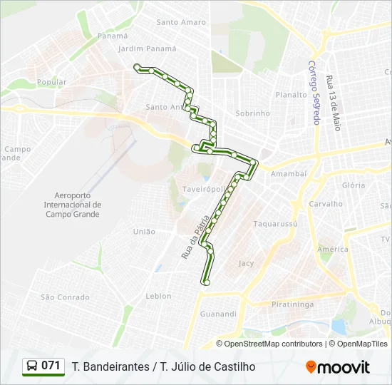 071 Bus Line Map