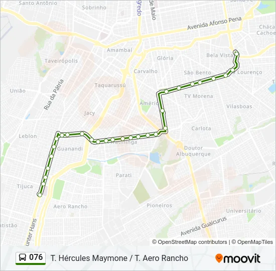 076 Bus Line Map