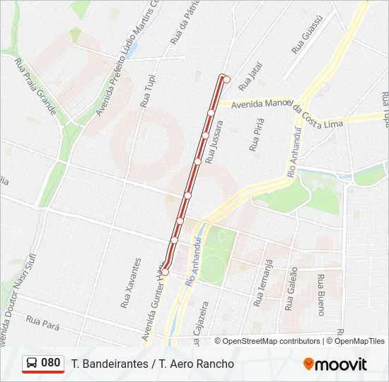 080 Bus Line Map