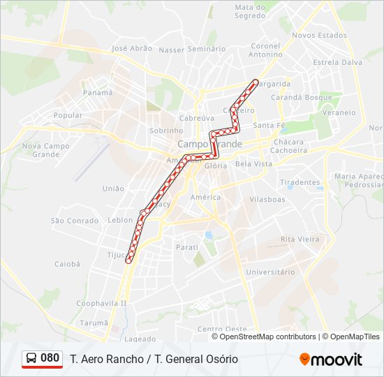 080 bus Line Map