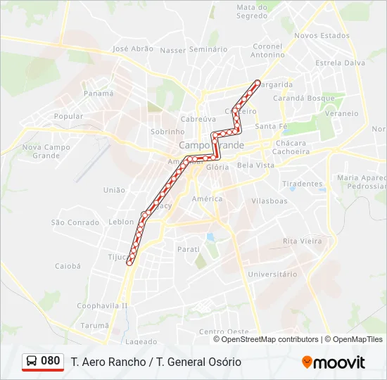 080 Bus Line Map