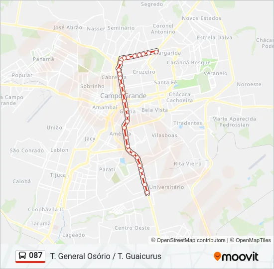 087 Bus Line Map