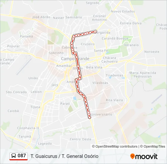 087 Bus Line Map