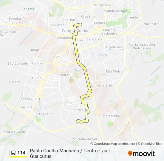 114 Bus Line Map