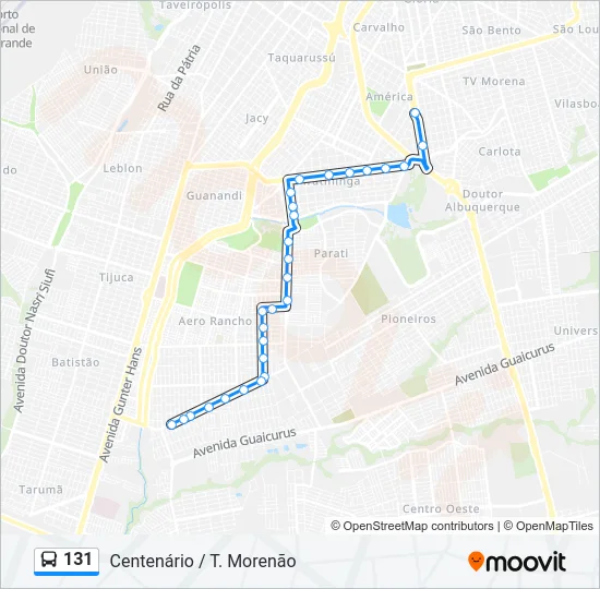131 Bus Line Map