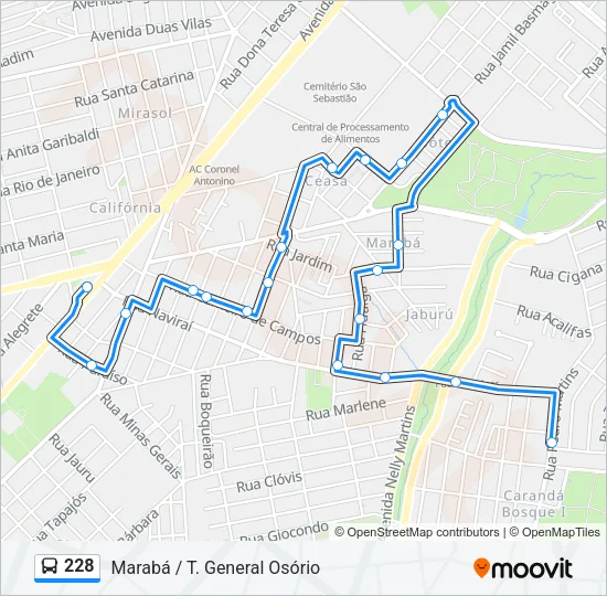 228 Bus Line Map