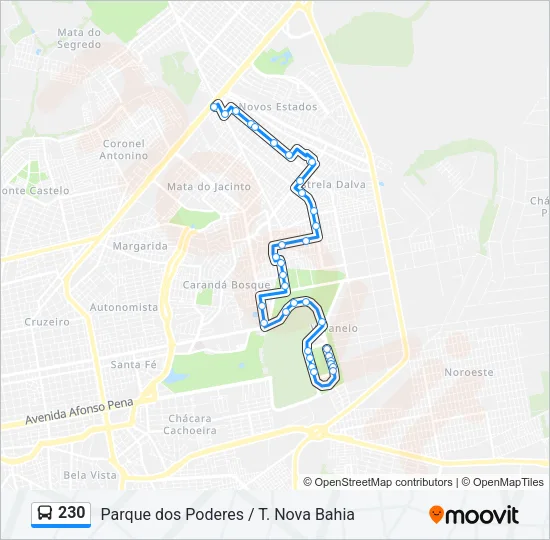230 Bus Line Map