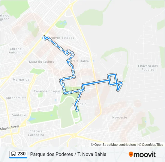 230 Bus Line Map