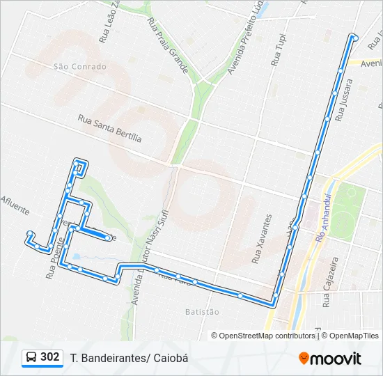 302 Bus Line Map