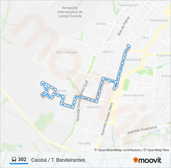302 Bus Line Map