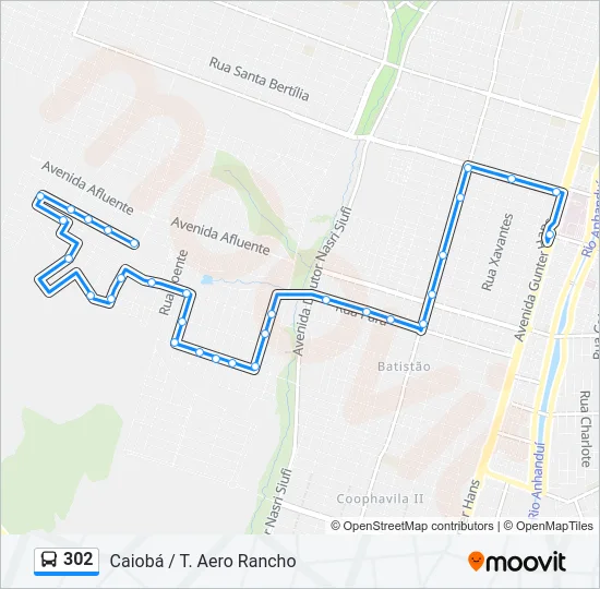 302 Bus Line Map