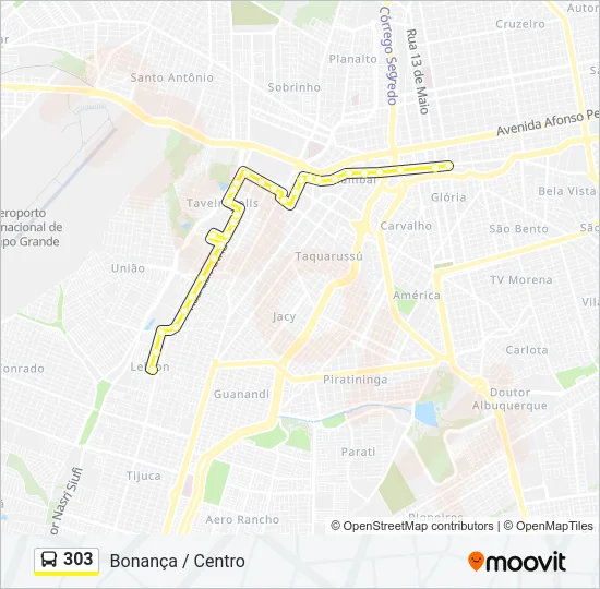 303 Bus Line Map