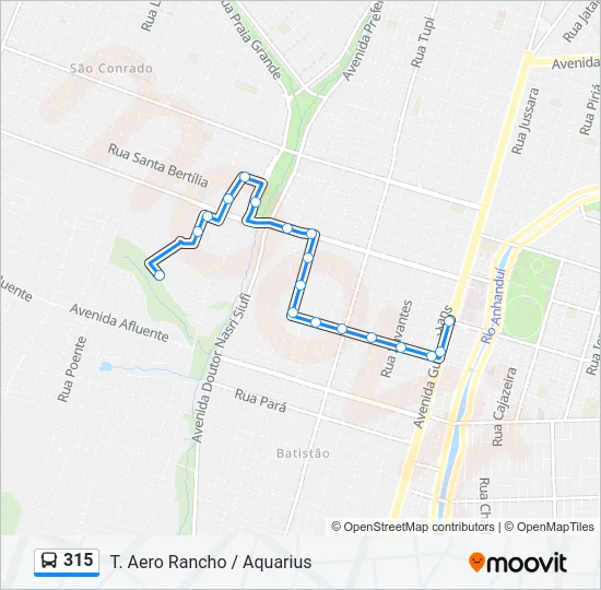 315 Bus Line Map
