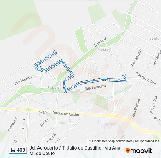 408 Bus Line Map