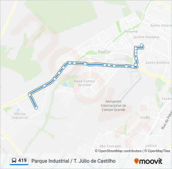 419 Bus Line Map