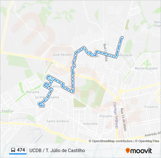 474 Bus Line Map