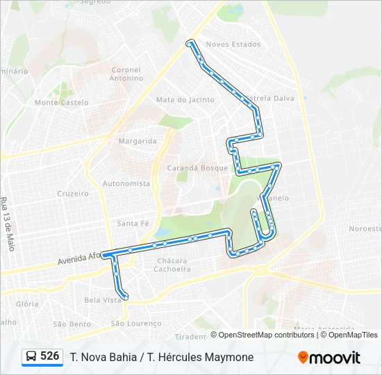 526 Bus Line Map