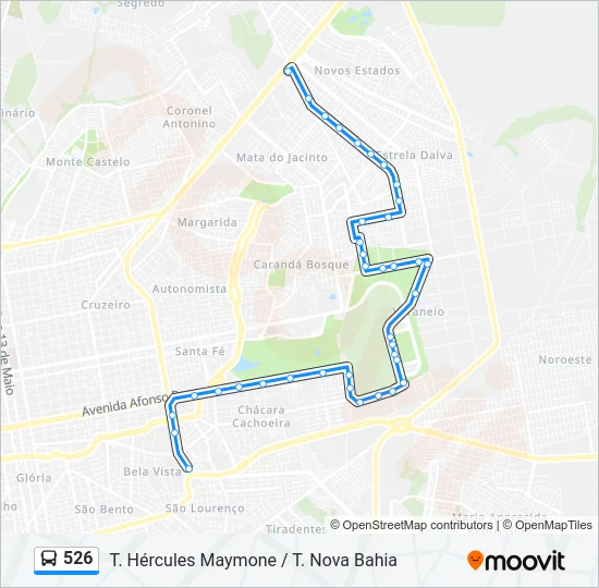 526 Bus Line Map