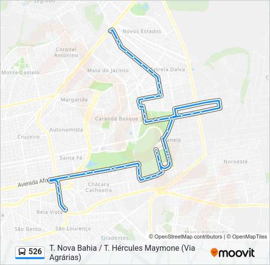 526 Bus Line Map