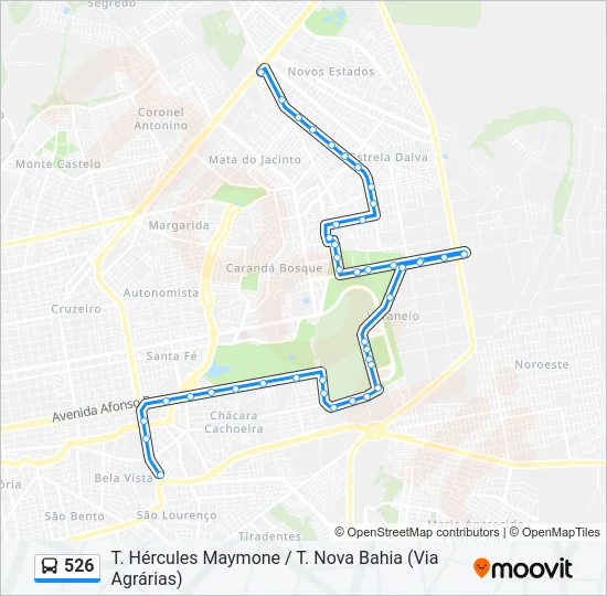 526 Bus Line Map