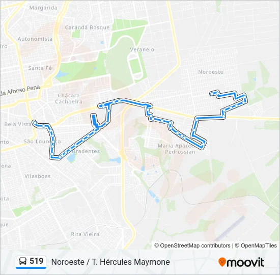 519 Bus Line Map