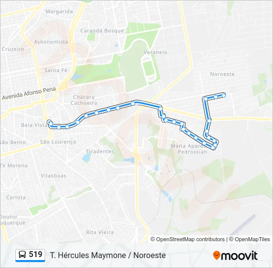 519 Bus Line Map