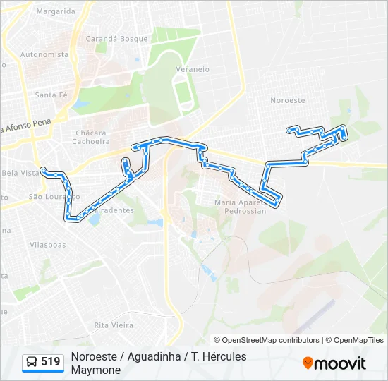 519 Bus Line Map