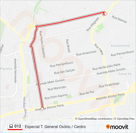 012 Bus Line Map
