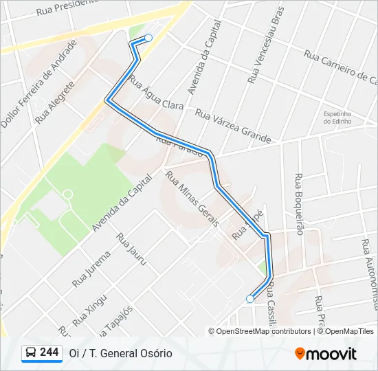 244 Bus Line Map