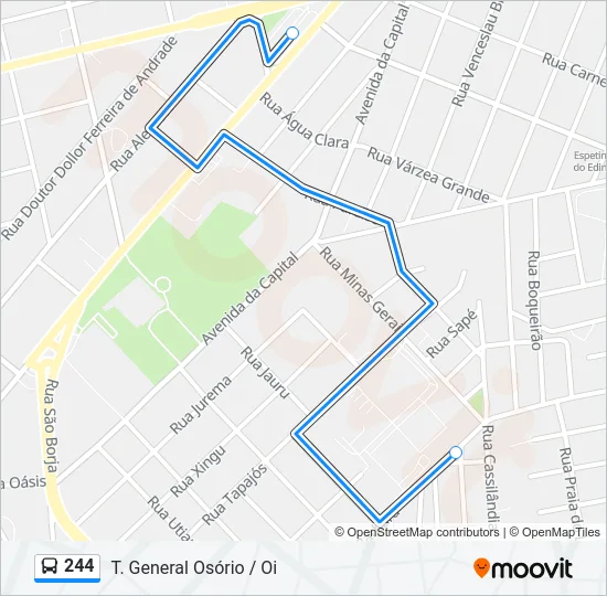 244 Bus Line Map