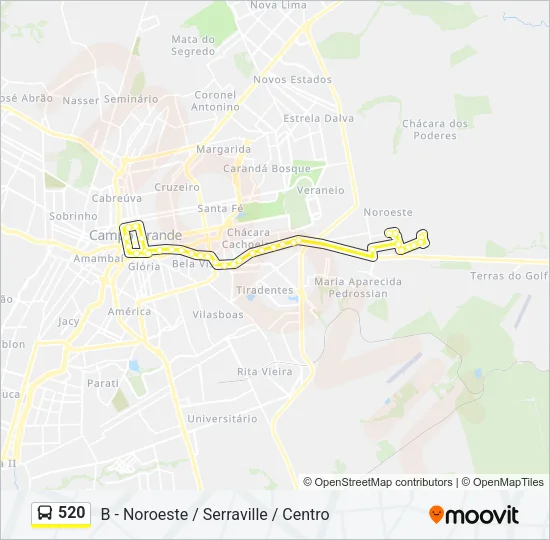 520 Bus Line Map