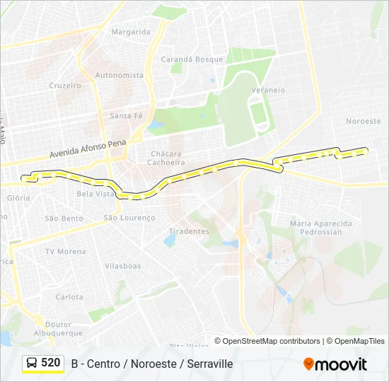 520 Bus Line Map