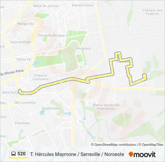 520 Bus Line Map