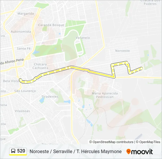 520 Bus Line Map