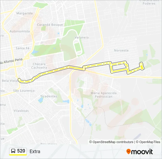 520 Bus Line Map