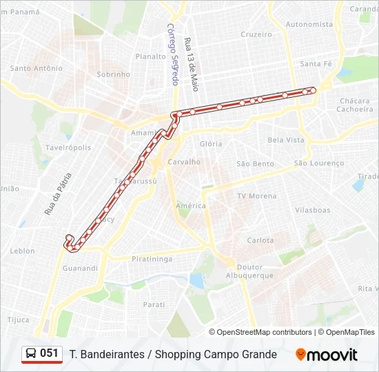 051 Bus Line Map