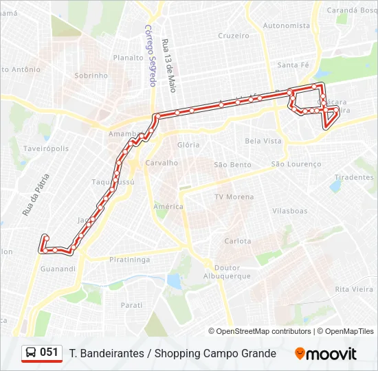 051 Bus Line Map