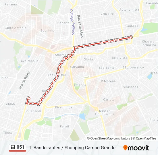 051 Bus Line Map