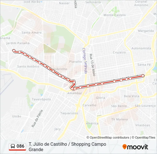 086 Bus Line Map