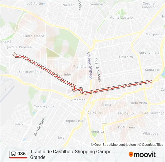 086 Bus Line Map