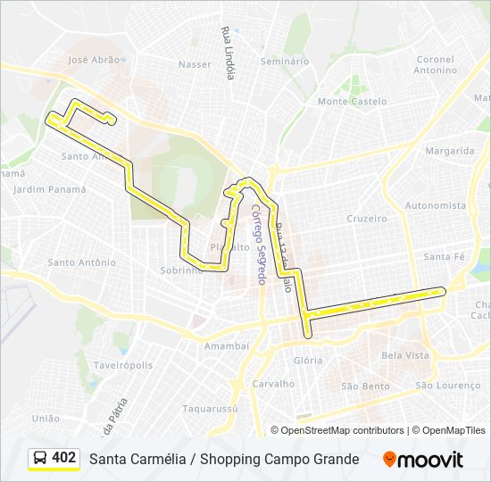 Mapa de 402 de autobús