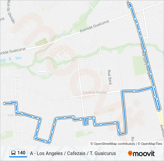 140 Bus Line Map