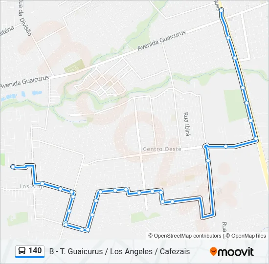 140 Bus Line Map