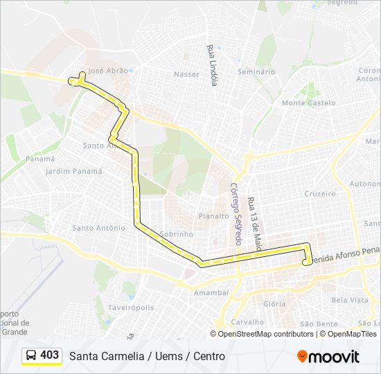 Mapa de 403 de autobús