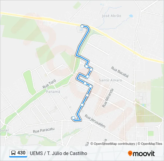 430 Bus Line Map