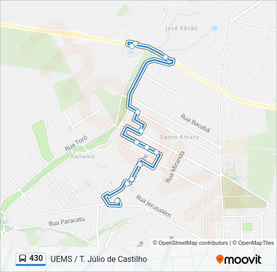 430 Bus Line Map