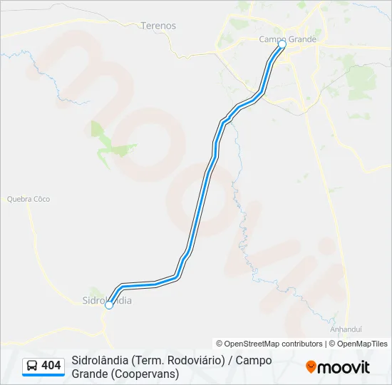 404 Bus Line Map