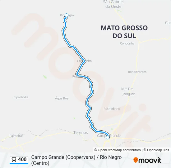 400 Bus Line Map