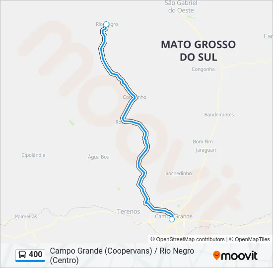 400 Bus Line Map